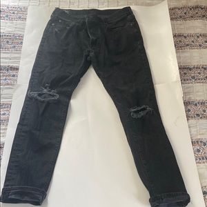 Aerocrombie Black ripped Jeans size 33W x 32L